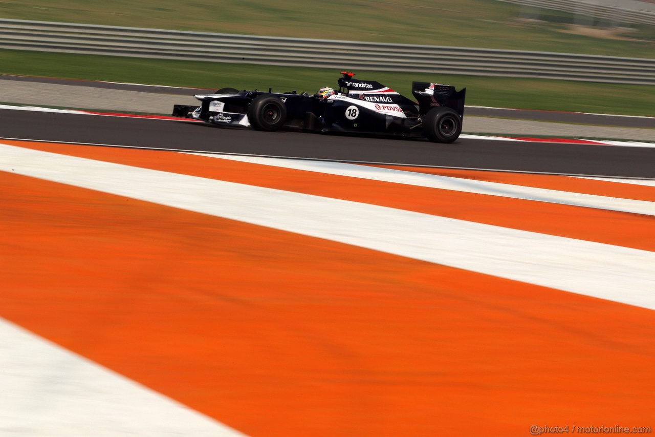 GP INDIA, 26.10.2012- Prove Libere 1, Pastor Maldonado (VEN) Williams F1 Team FW34 