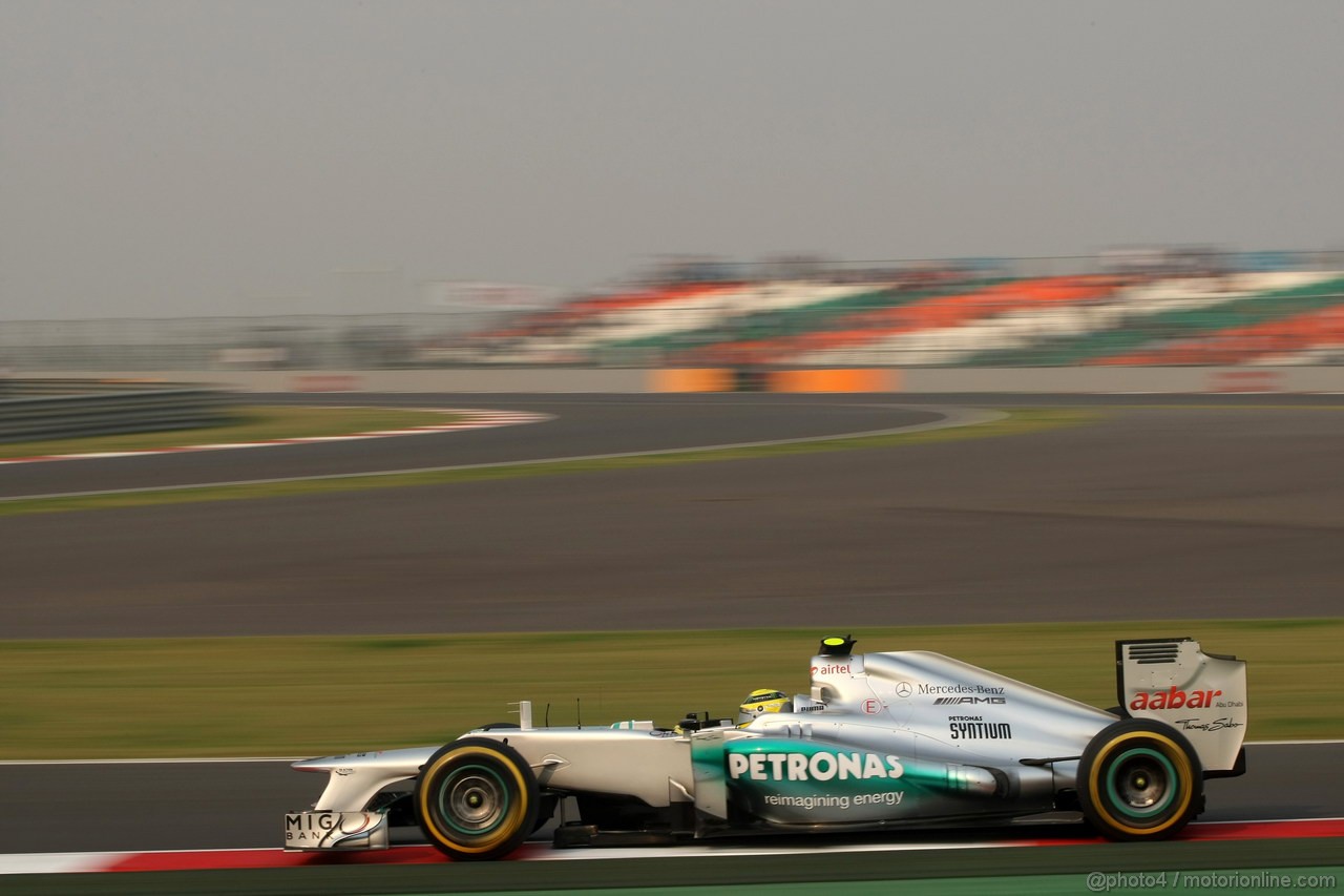 GP INDIA, 26.10.2012- Prove Libere 2, Nico Rosberg (GER) Mercedes AMG F1 W03 