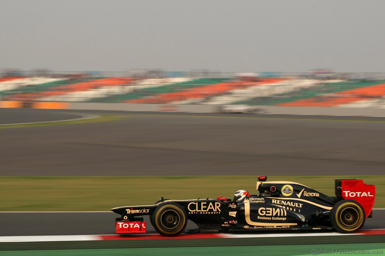 GP INDIA, 26.10.2012- Prove Libere 2, Kimi Raikkonen (FIN) Lotus F1 Team E20 