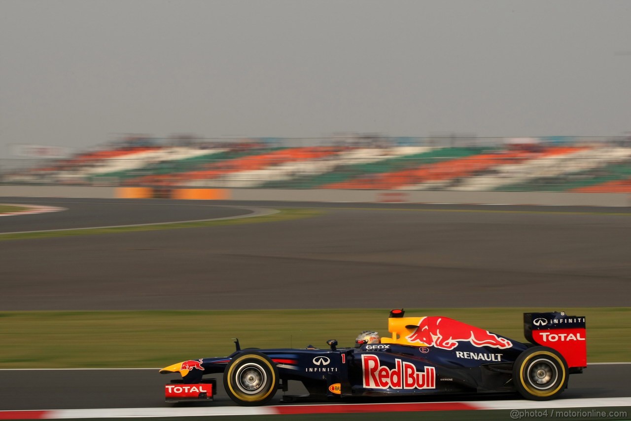 GP INDIA, 26.10.2012- Prove Libere 2,Sebastian Vettel (GER) Red Bull Racing RB8 