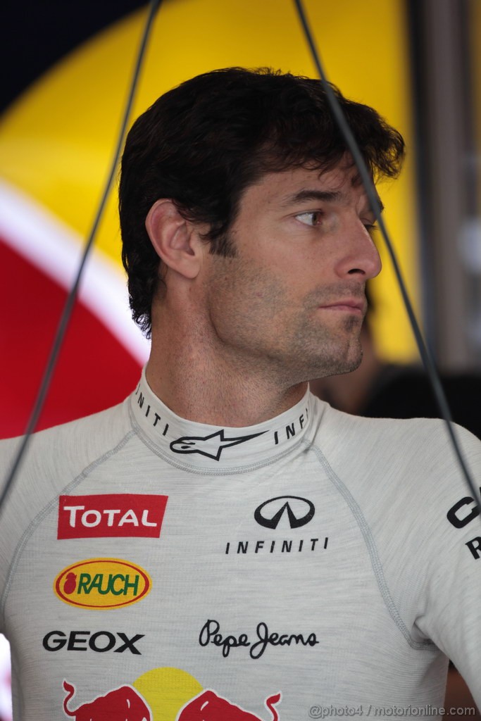 GP INDIA, 26.10.2012- Prove Libere 2, Mark Webber (AUS) Red Bull Racing RB8