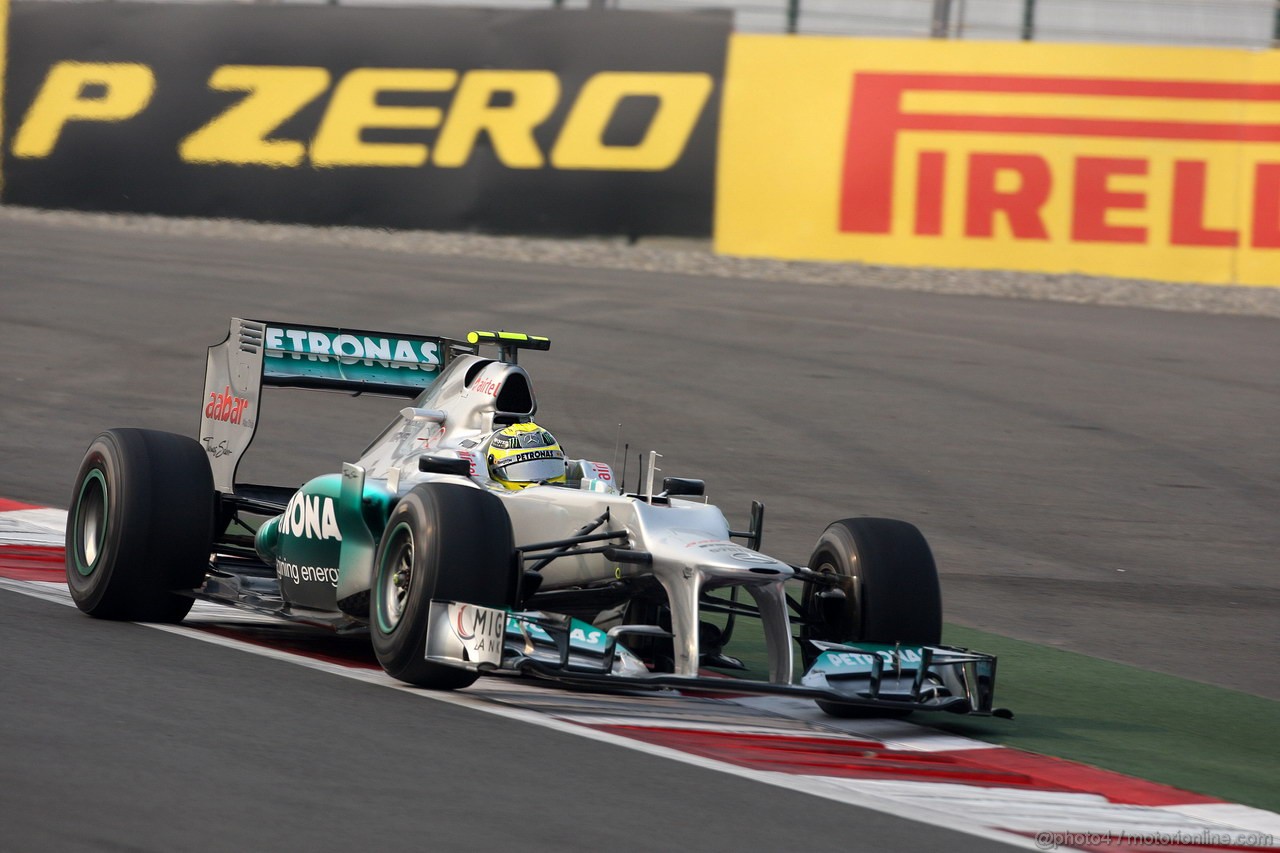 GP INDIA, 26.10.2012- Prove Libere 2, Nico Rosberg (GER) Mercedes AMG F1 W03 