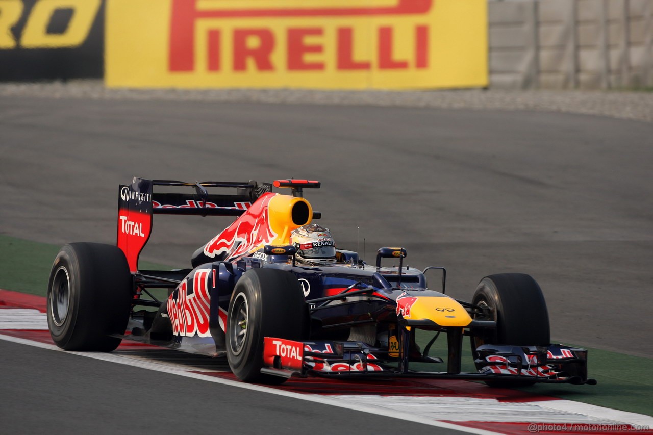 GP INDIA, 26.10.2012- Prove Libere 2, Sebastian Vettel (GER) Red Bull Racing RB8
