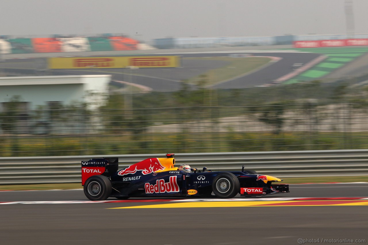 GP INDIA, 26.10.2012- Prove Libere 2, Sebastian Vettel (GER) Red Bull Racing RB8 