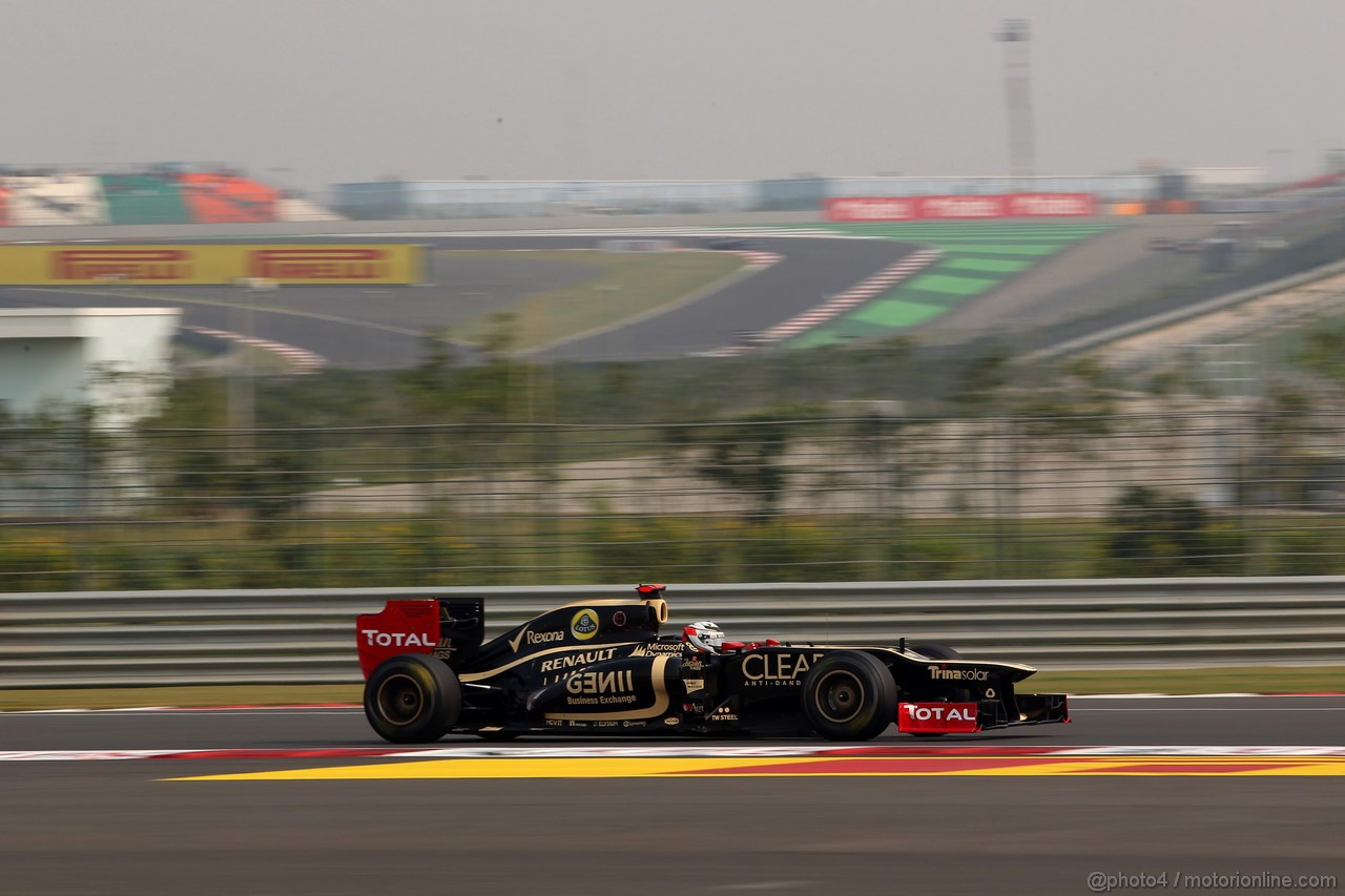 GP INDIA, 26.10.2012- Prove Libere 2, Kimi Raikkonen (FIN) Lotus F1 Team E20 