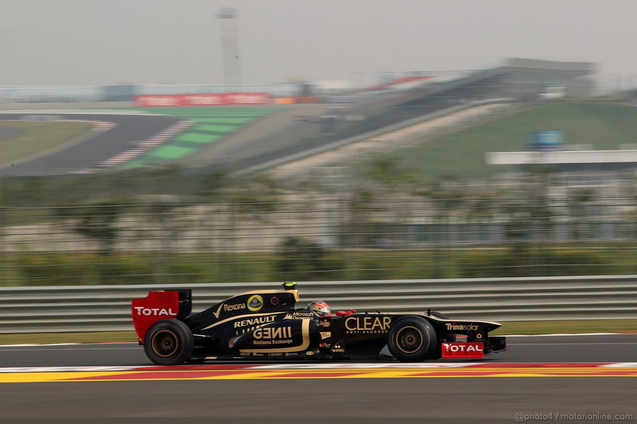 GP INDIA, 26.10.2012- Prove Libere 2, Romain Grosjean (FRA) Lotus F1 Team E20 