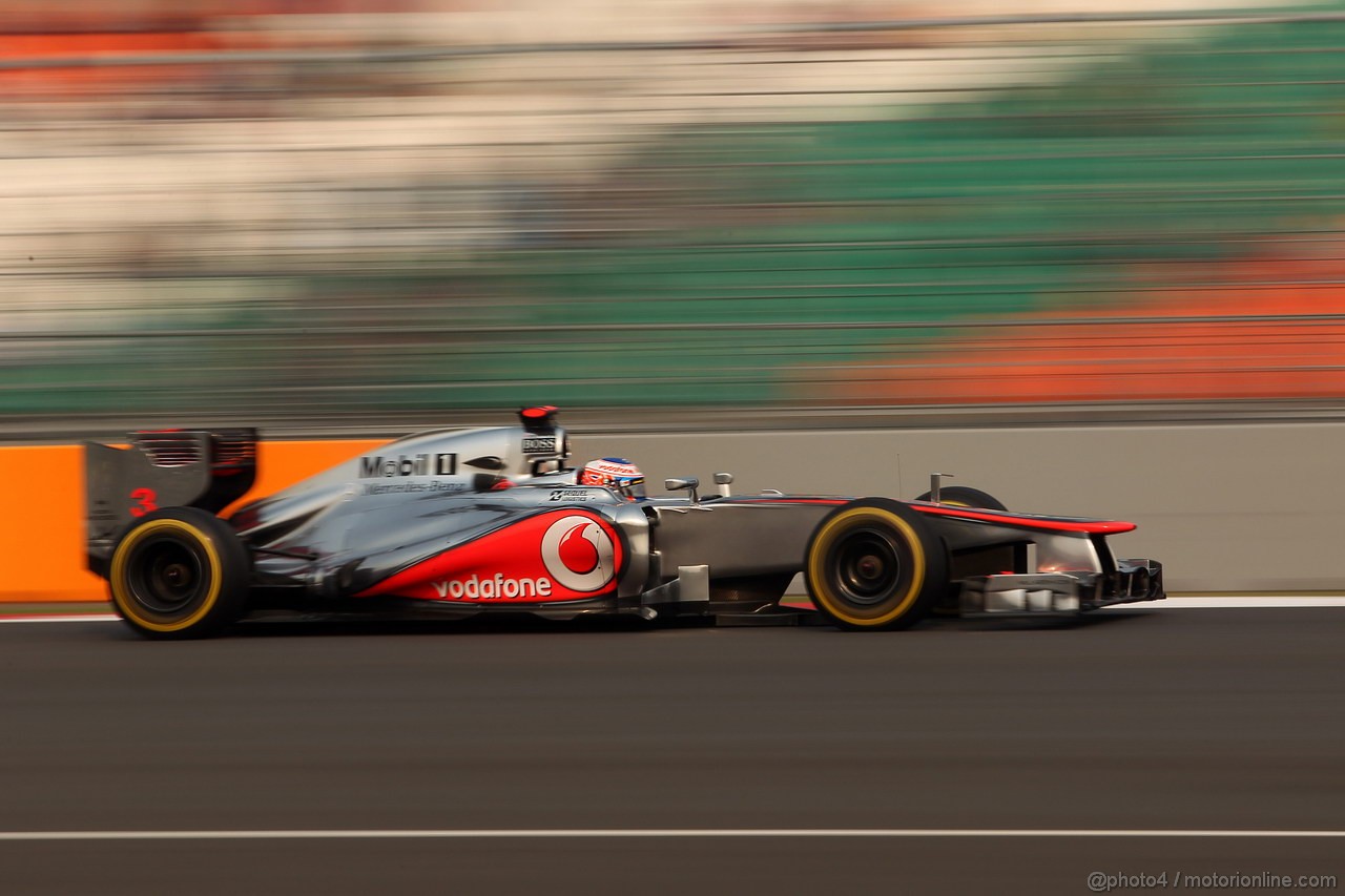 GP INDIA, 26.10.2012- Prove Libere 2, Jenson Button (GBR) McLaren Mercedes MP4-27 
