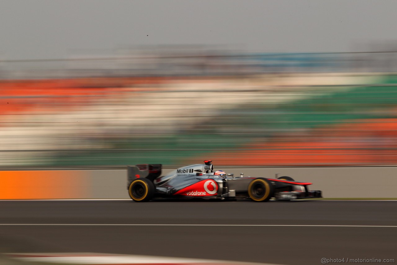 GP INDIA, 26.10.2012- Prove Libere 2, Jenson Button (GBR) McLaren Mercedes MP4-27 