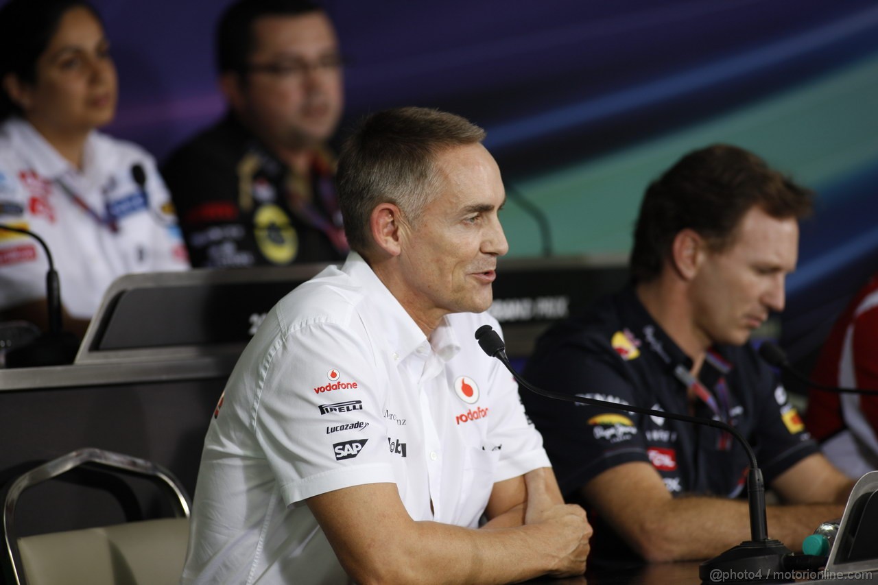 GP INDIA, 26.10.2012- Conferenza Stampa, Martin Whitmarsh (GBR), Chief Executive Officer Mclaren 