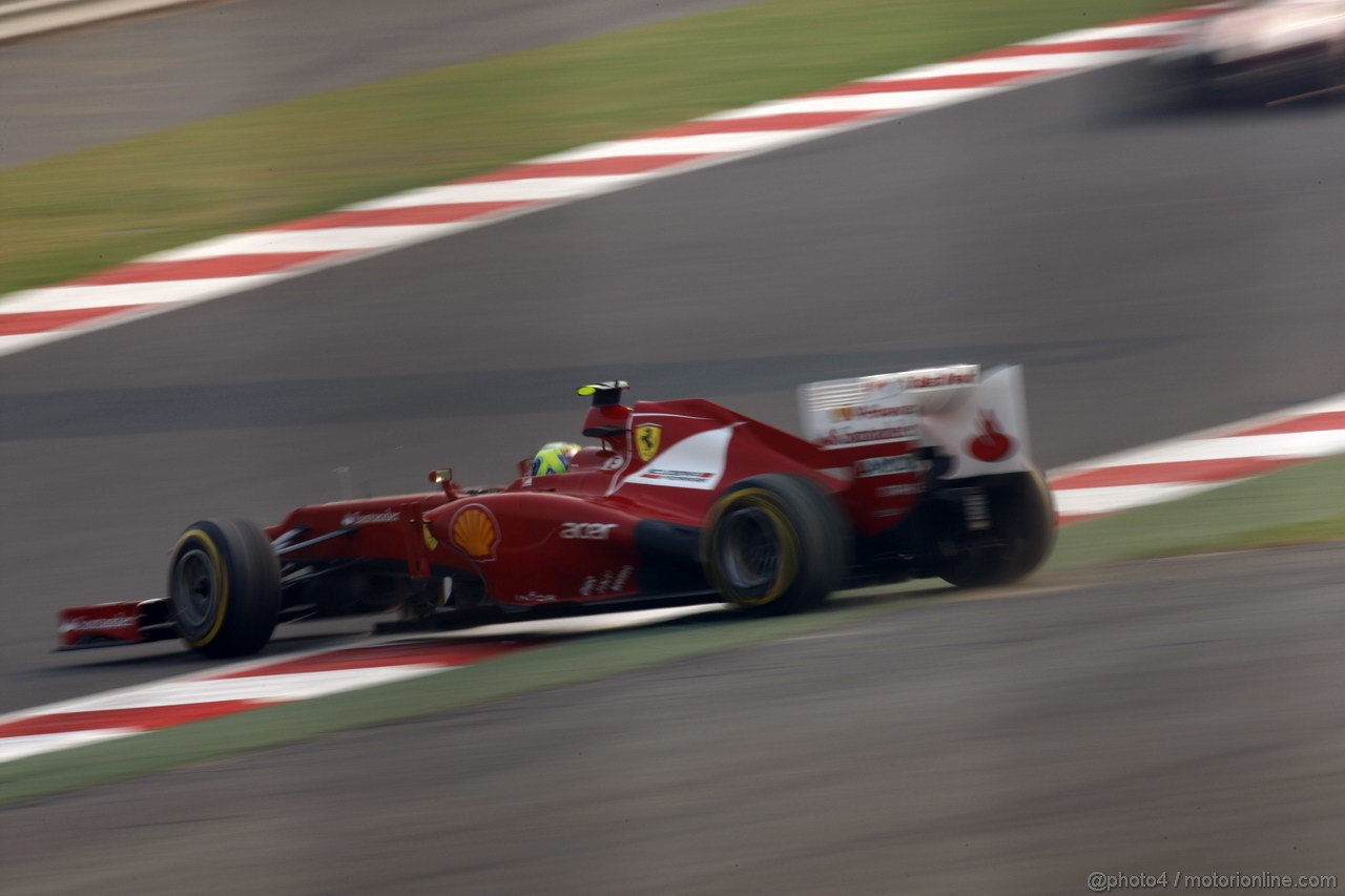 GP INDIA, 26.10.2012- Prove Libere 2, Felipe Massa (BRA) Ferrari F2012 spins 