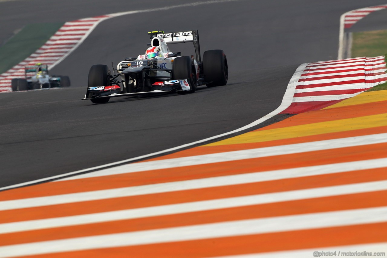 GP INDIA, 26.10.2012- Prove Libere 2, Sergio Prez (MEX) Sauber F1 Team C31