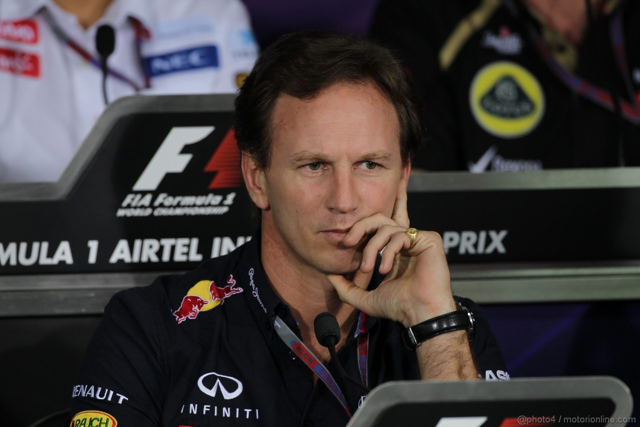GP INDIA, 26.10.2012- Conferenza Stampa, Christian Horner (GBR), Red Bull Racing, Sporting Director 