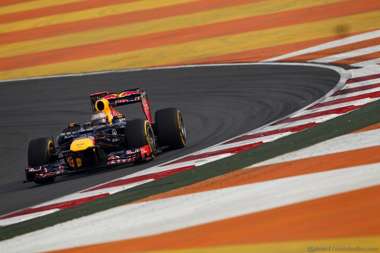 GP INDIA, 26.10.2012- Prove Libere 2, Sebastian Vettel (GER) Red Bull Racing RB8 