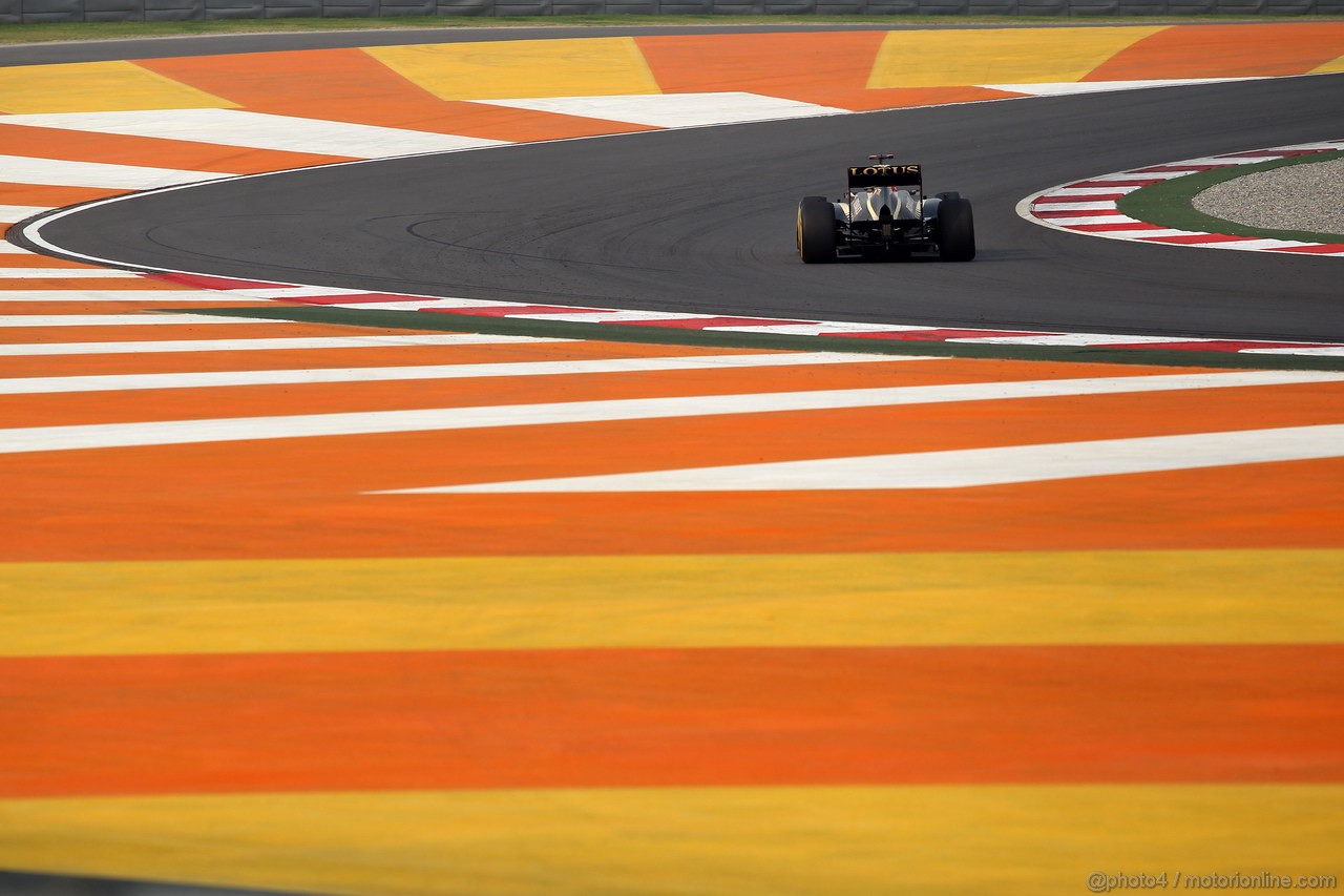 GP INDIA, 26.10.2012- Prove Libere 2, Kimi Raikkonen (FIN) Lotus F1 Team E20 
