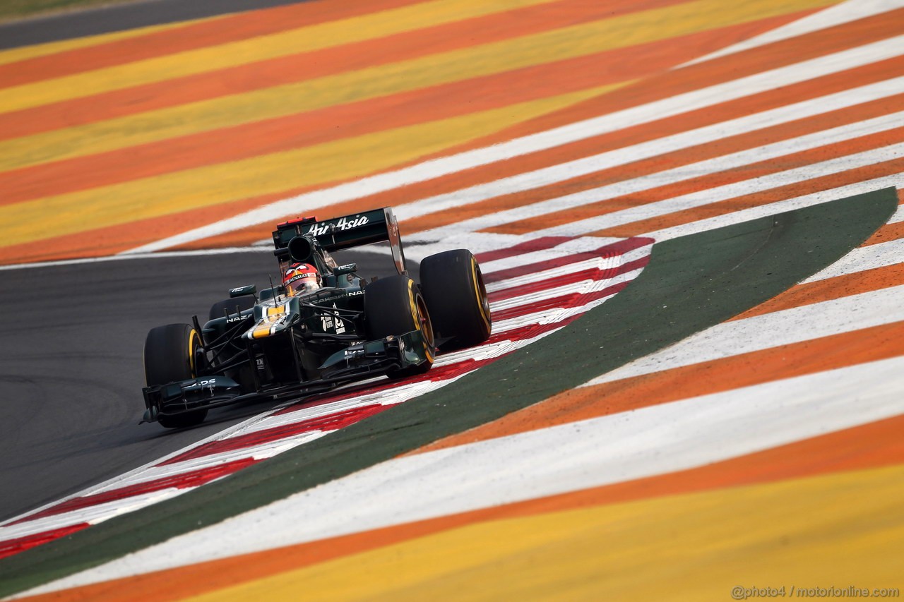 GP INDIA, 26.10.2012- Prove Libere 2, Heikki Kovalainen (FIN) Caterham F1 Team CT01 