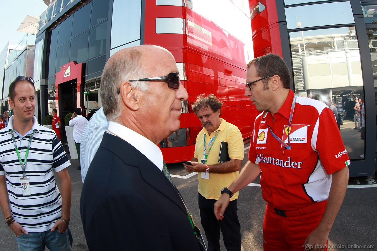 GP ITALIA, 09.09.2012- Dr. Angelo Sticchi Damiani (ITA) Aci Csai President e Stefano Domenicali (ITA), Team Principal 