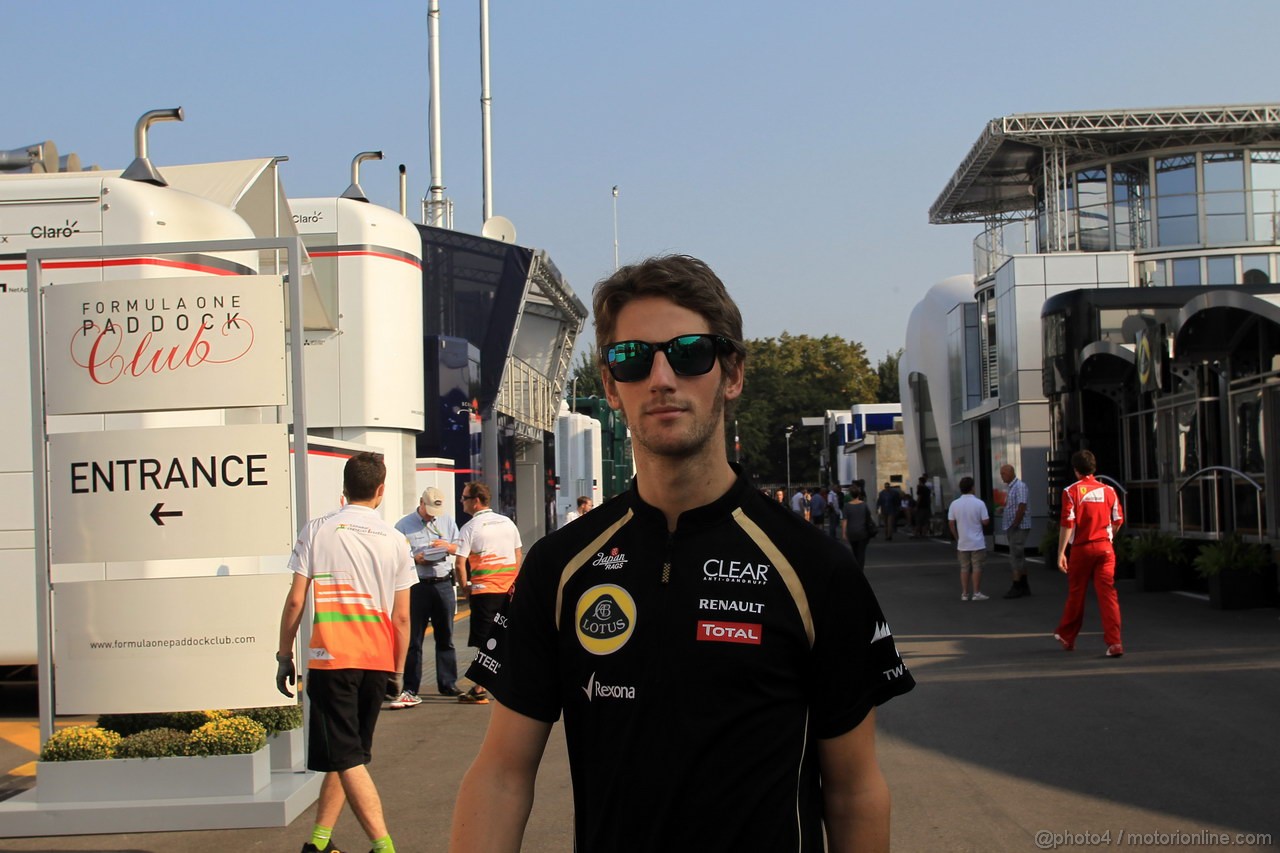 GP ITALIA, 09.09.2012- Romain Grosjean (FRA) Lotus F1 Team E20 