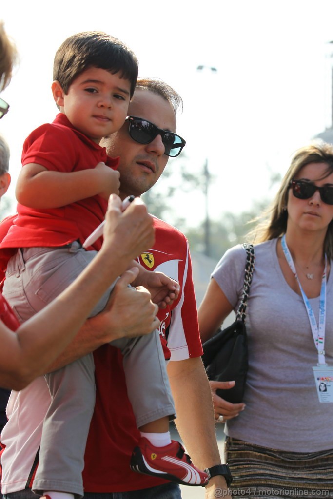 GP ITALIA, 09.09.2012- Felipe Massa (BRA) Ferrari F2012 e his son Felipe