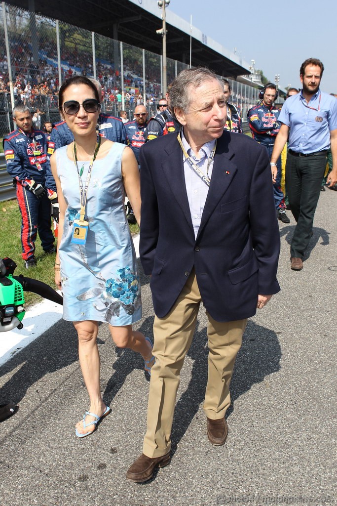 GP ITALIA, 09.09.2012- Gara,  Jean Todt (FRA), President FIA e sua moglie Michelle Yeoh,