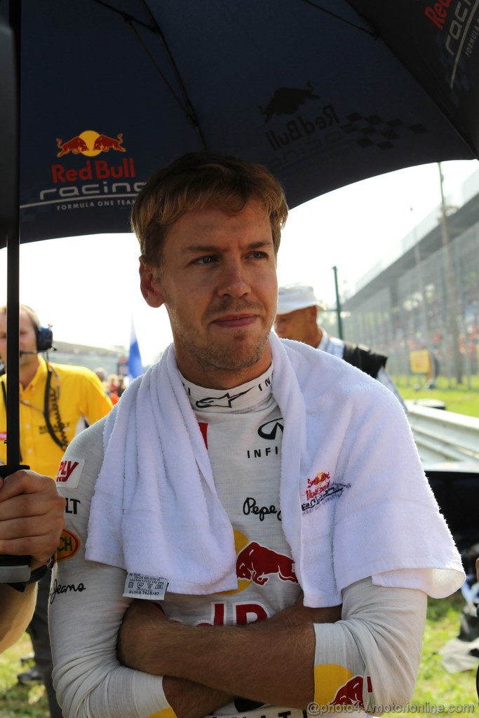 GP ITALIA, 09.09.2012- Gara,  Sebastian Vettel (GER) Red Bull Racing RB8