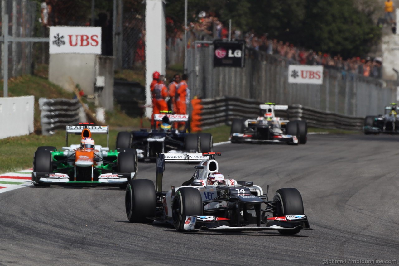 GP ITALIA, 09.09.2012- Gara,  Kamui Kobayashi (JAP) Sauber F1 Team C31 