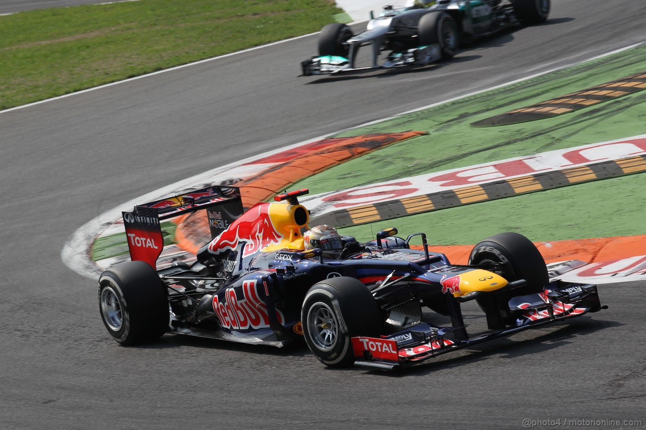 GP ITALIA, 09.09.2012- Gara,  Sebastian Vettel (GER) Red Bull Racing RB8 