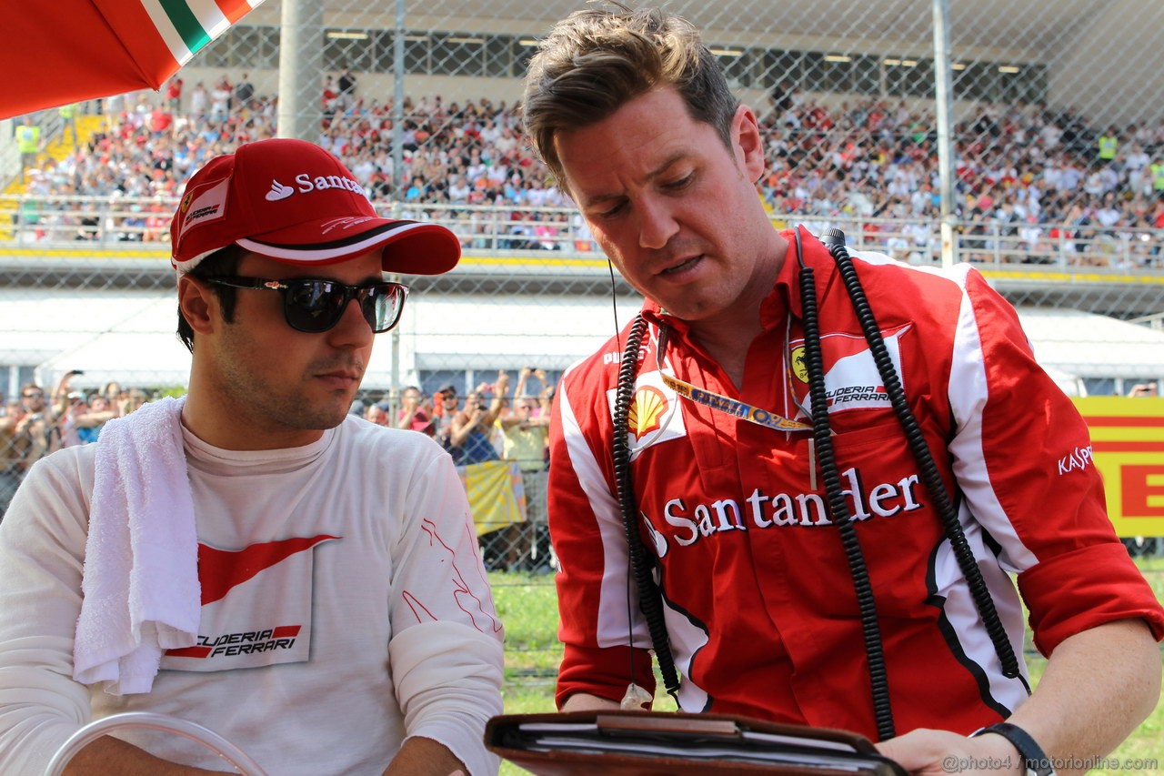 GP ITALIA, 09.09.2012- Gara,  Felipe Massa (BRA) Ferrari F2012 e Rob Smedley, (GBR), Ferrari, Track Engineer of Felipe Massa (BRA) 