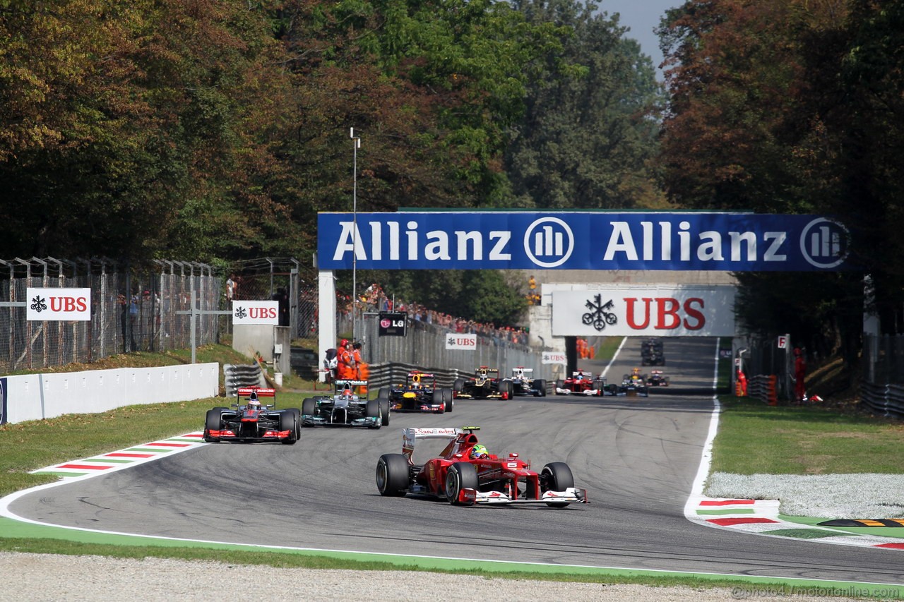 GP ITALIA, 09.09.2012- Gara, Felipe Massa (BRA) Ferrari F2012   