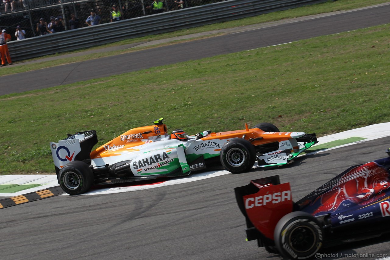 GP ITALIA, 09.09.2012- Gara,  Nico Hulkenberg (GER) Sahara Force India F1 Team VJM05 off track