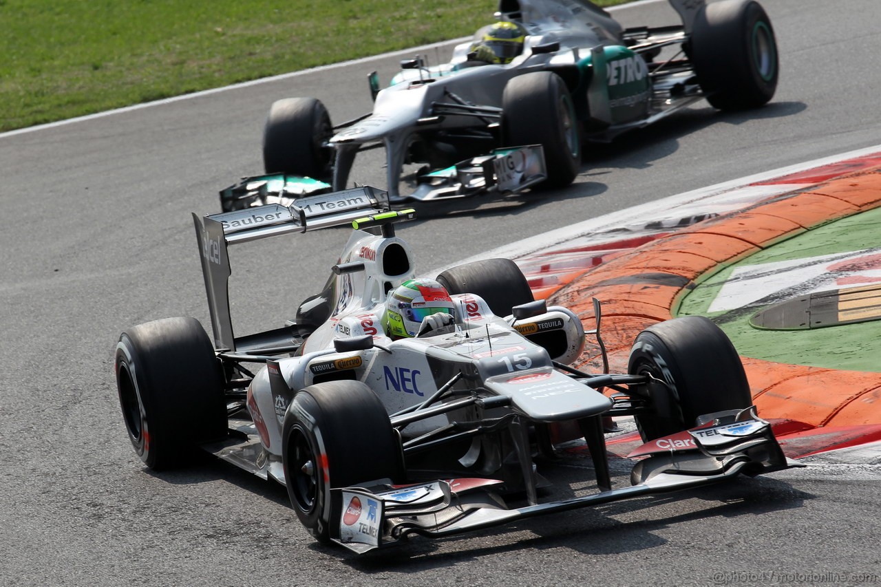 GP ITALIA, 09.09.2012- Gara,  Sergio Prez (MEX) Sauber F1 Team C31 