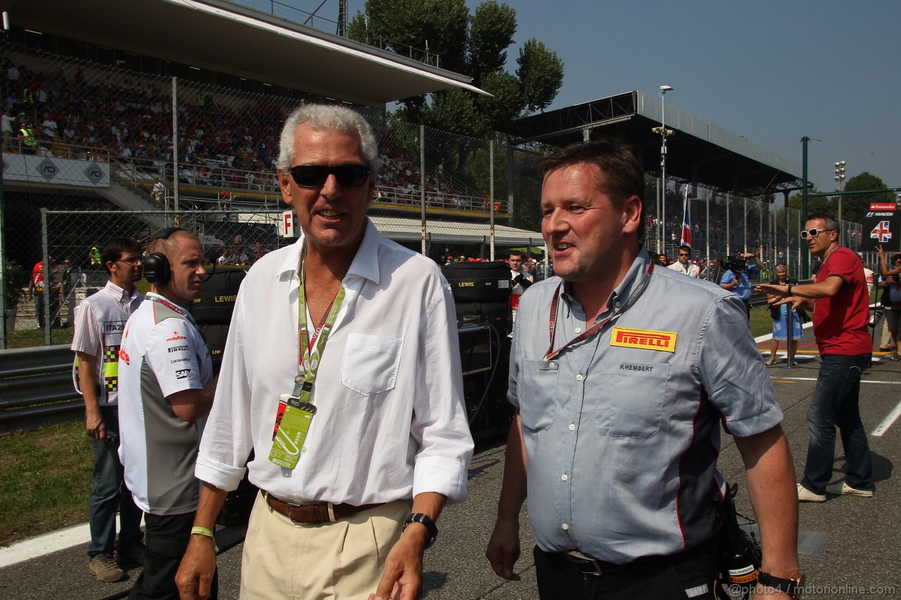 GP ITALIA, 09.09.2012- Gara, Marco Tronchetti Provera (ITA), Pirelli's President e Paul Hembery, Pirelli Motorspor Director 