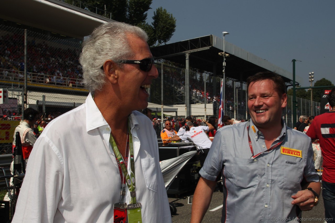 GP ITALIA, 09.09.2012- Gara,  Paul Hembery, Pirelli Motorspor Director e Marco Tronchetti Provera (ITA), Pirelli's President