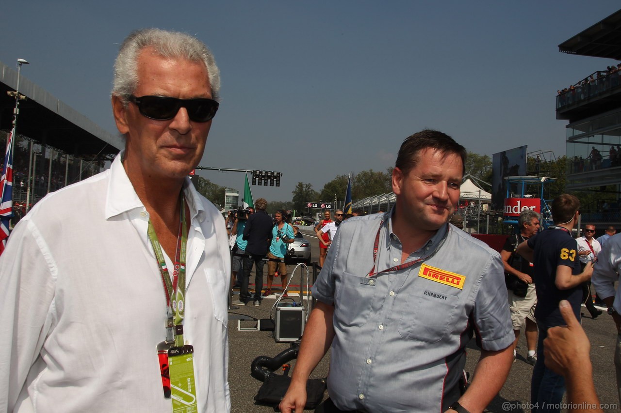 GP ITALIA, 09.09.2012- Gara,  Marco Tronchetti Provera (ITA), Pirelli's President e Paul Hembery, Pirelli Motorspor Director 