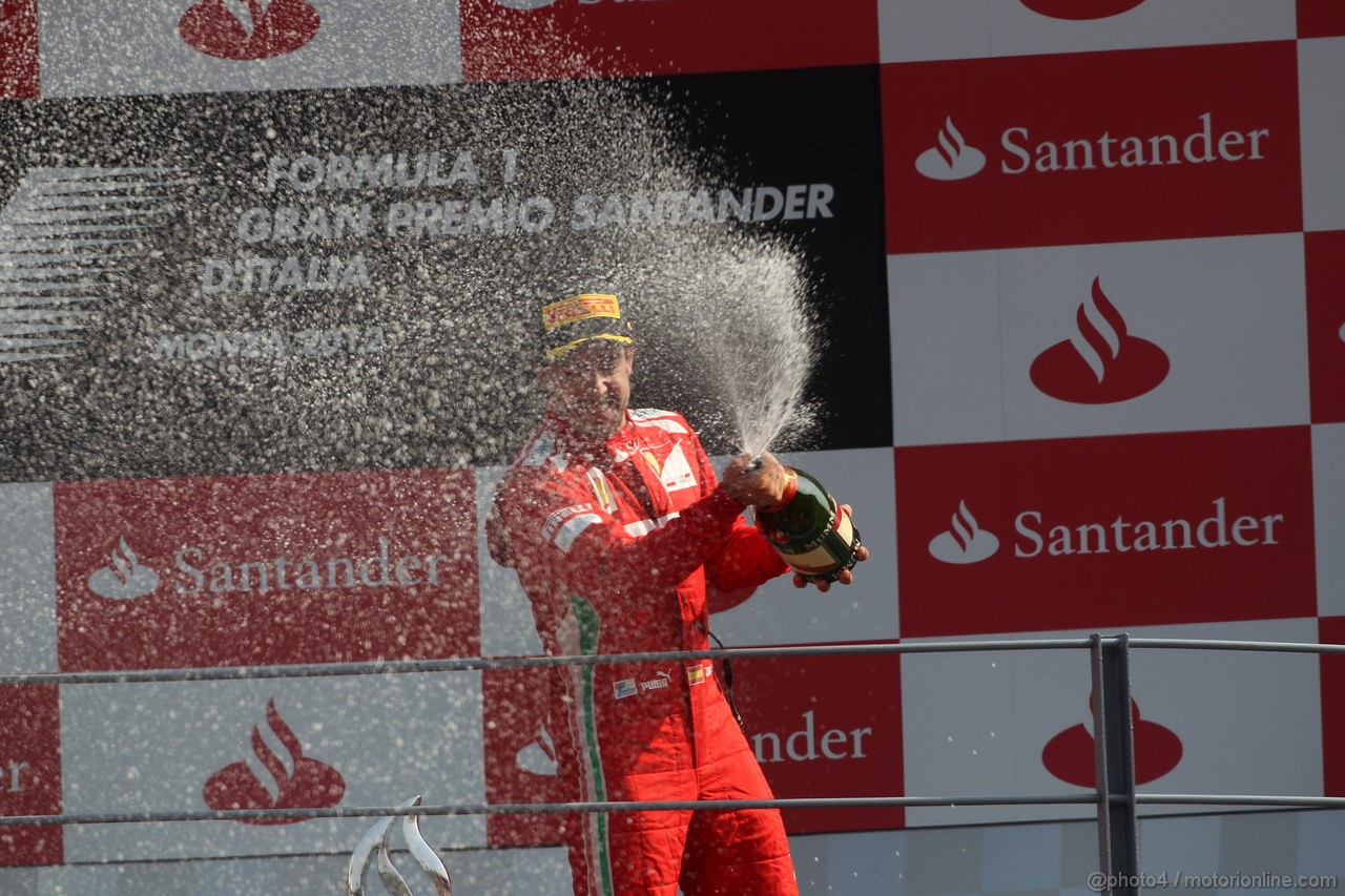GP ITALIA, 09.09.2012- Gara,  terzo Fernando Alonso (ESP) Ferrari F2012