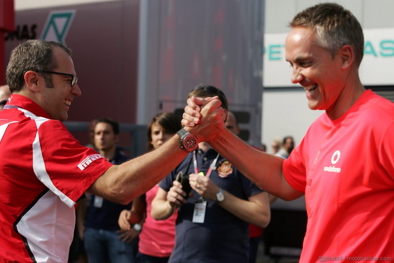 GP ITALIA, 09.09.2012- Gara, Stefano Domenicali (ITA), Team Principal e Martin Whitmarsh (GBR), Chief Executive Officer Mclaren 