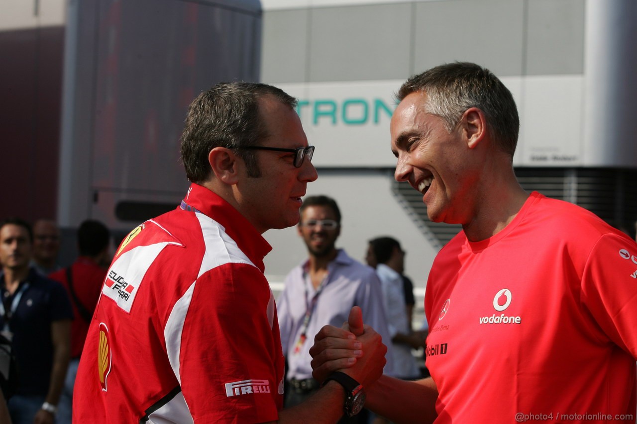 GP ITALIA, 09.09.2012- Gara, Stefano Domenicali (ITA), Team Principal e Martin Whitmarsh (GBR), Chief Executive Officer Mclaren