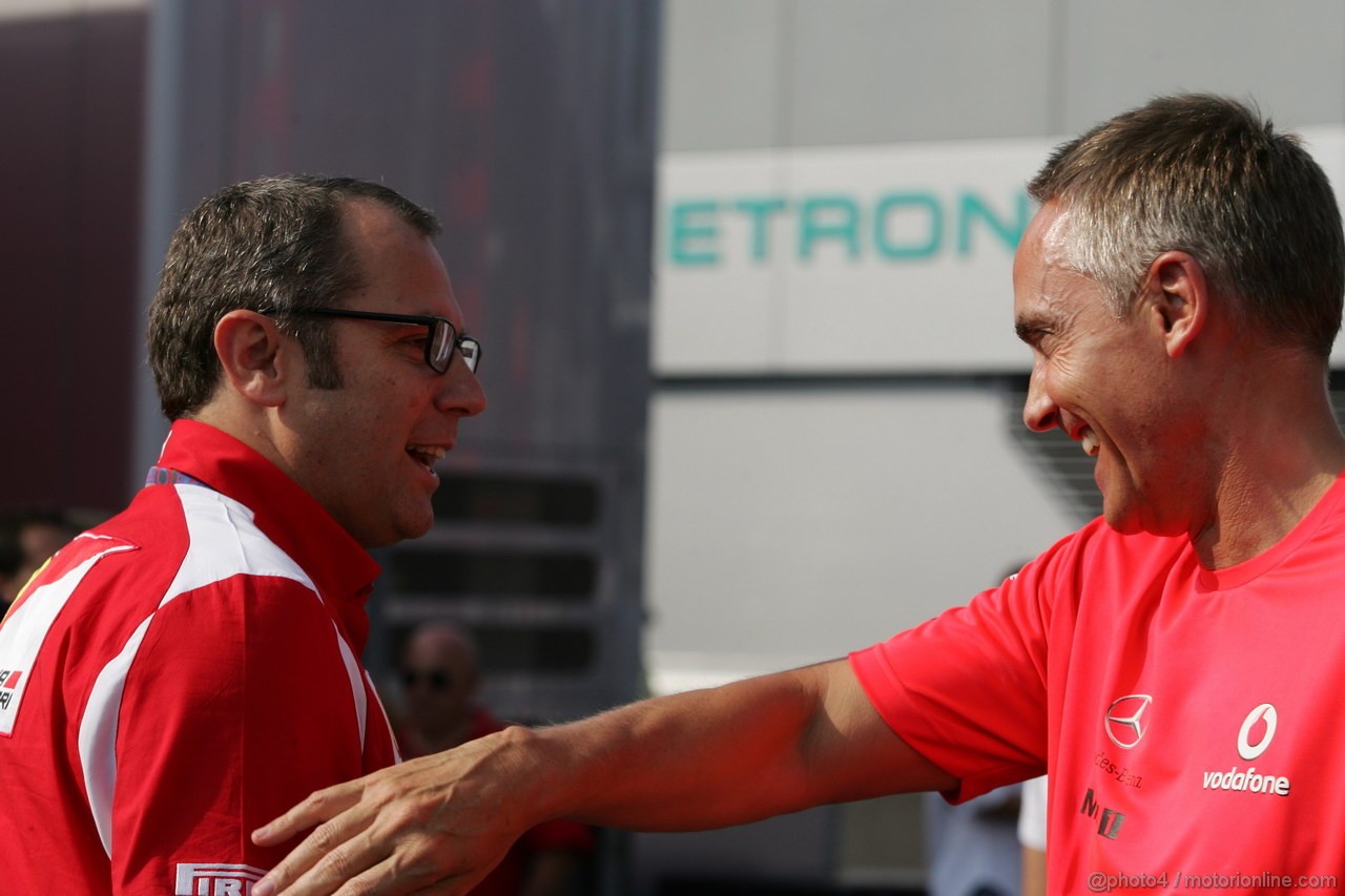 GP ITALIA, 09.09.2012- Gara, Stefano Domenicali (ITA), Team Principal e Martin Whitmarsh (GBR), Chief Executive Officer Mclaren