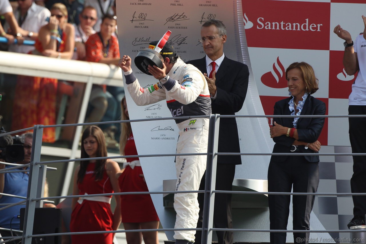 GP ITALIA, 09.09.2012- Gara, secondo Sergio Prez (MEX) Sauber F1 Team C31 