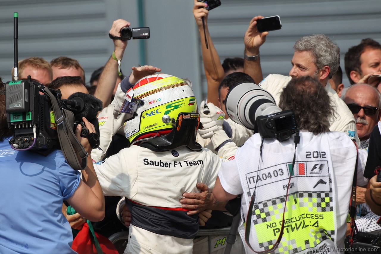 GP ITALIA, 09.09.2012- Gara, secondo Sergio Prez (MEX) Sauber F1 Team C31 