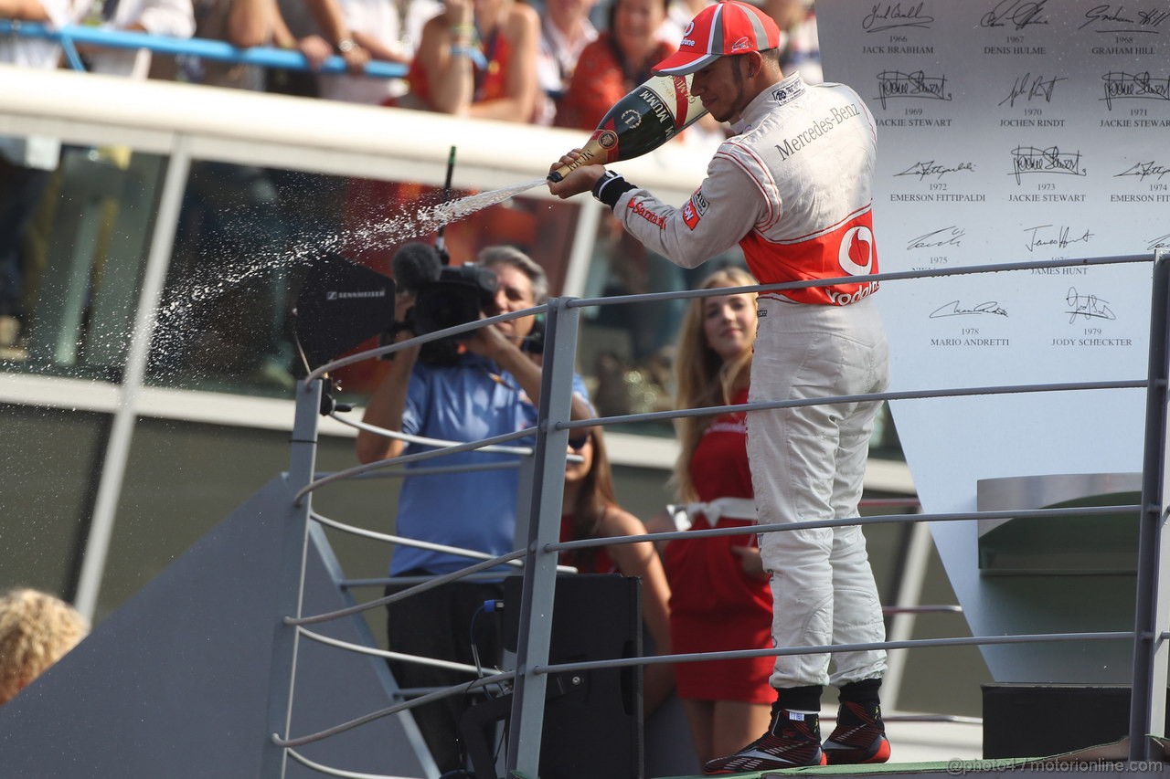 GP ITALIA, 09.09.2012- Gara, Lewis Hamilton (GBR) McLaren Mercedes MP4-27 vincitore 