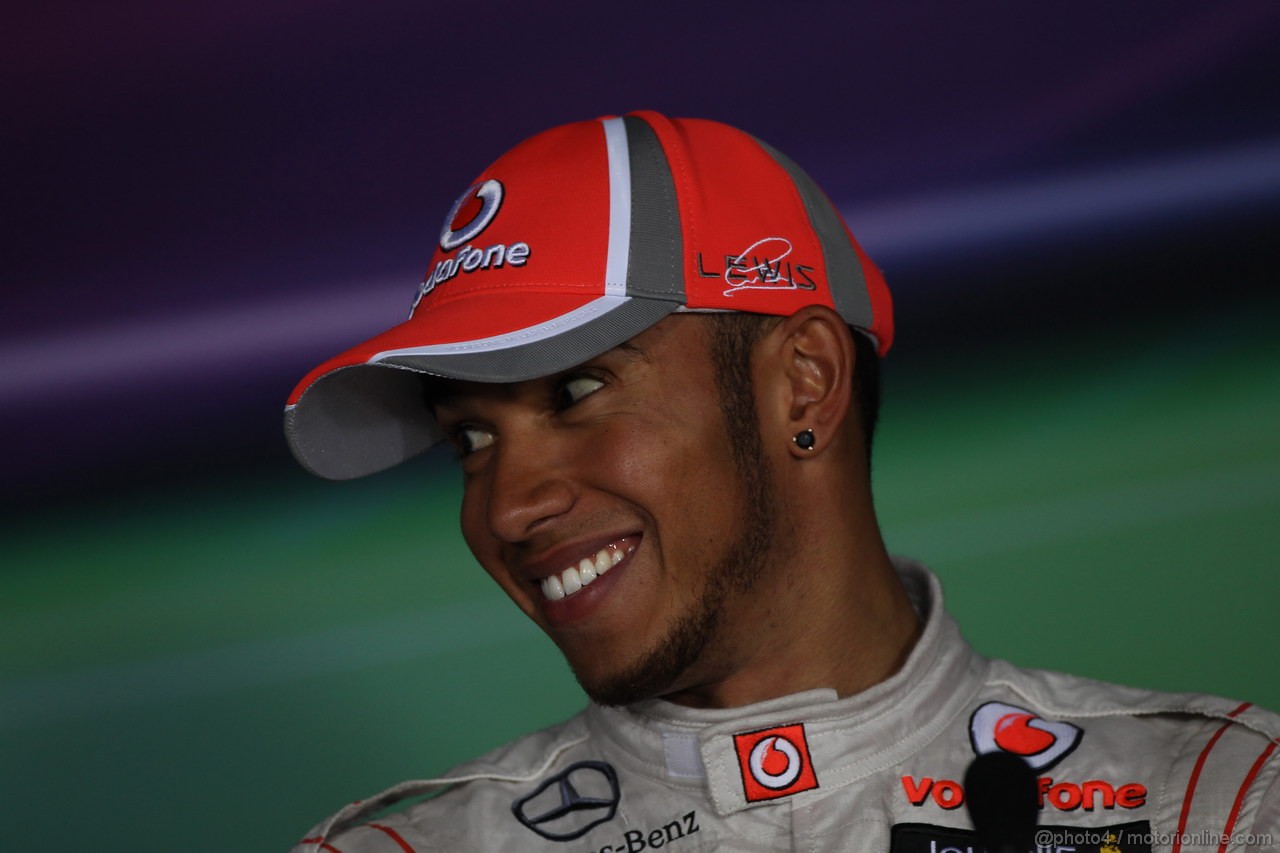 GP ITALIA, 09.09.2012- Gara, Conferenza Stampa, Lewis Hamilton (GBR) McLaren Mercedes MP4-27 