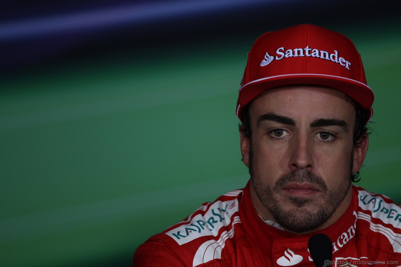 GP ITALIA, 09.09.2012- Gara, Conferenza Stampa, Fernando Alonso (ESP) Ferrari F2012 