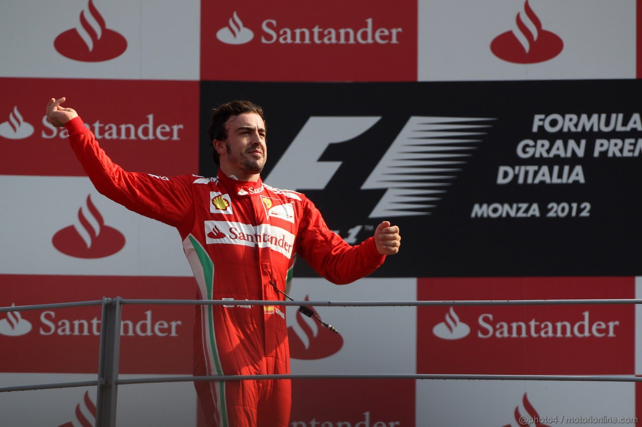 GP ITALIA, 09.09.2012- Gara, terzo Fernando Alonso (ESP) Ferrari F2012 