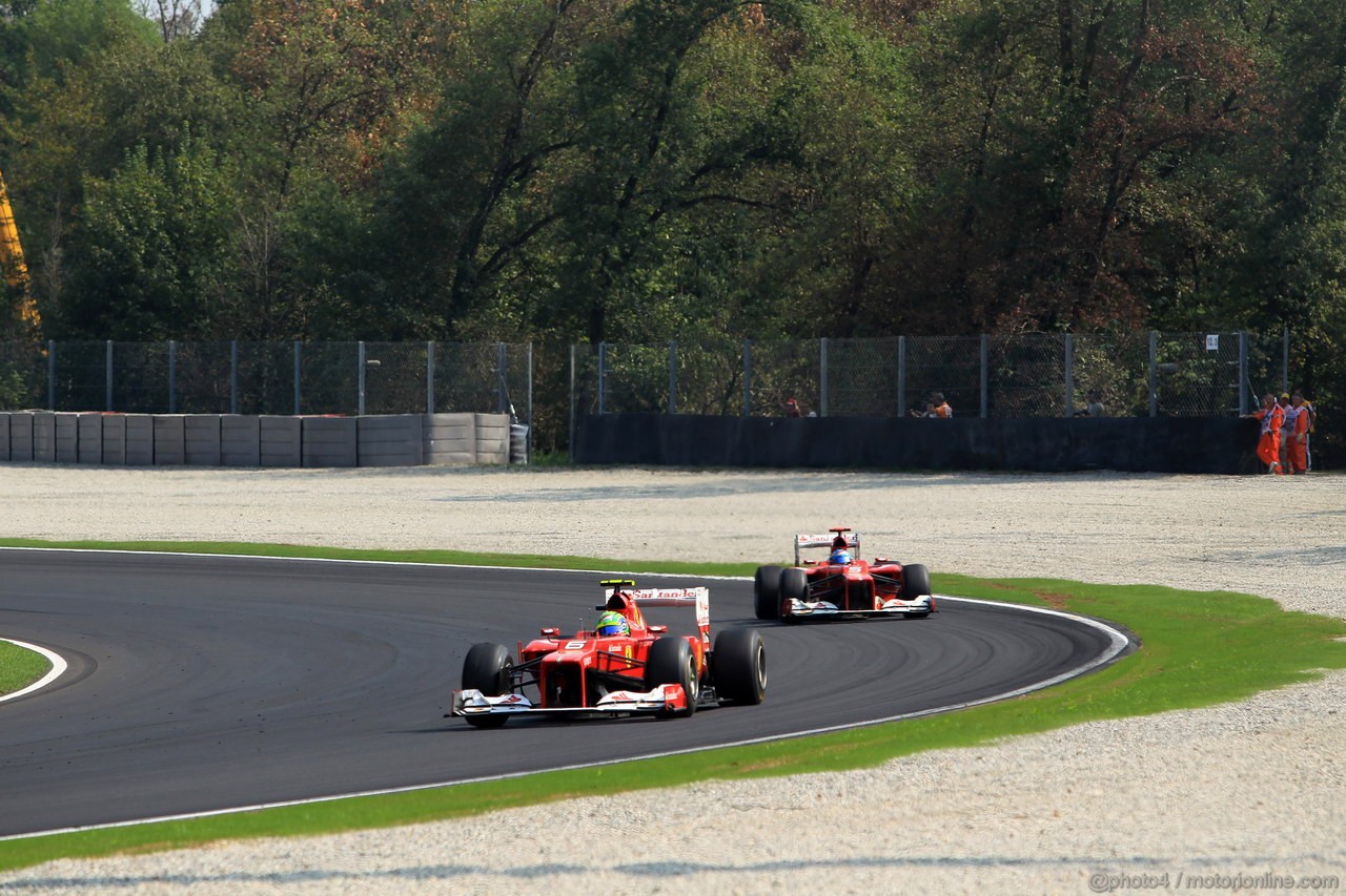 GP ITALIA, 09.09.2012- Gara, Felipe Massa (BRA) Ferrari F2012 davanti a Fernando Alonso (ESP) Ferrari F2012 