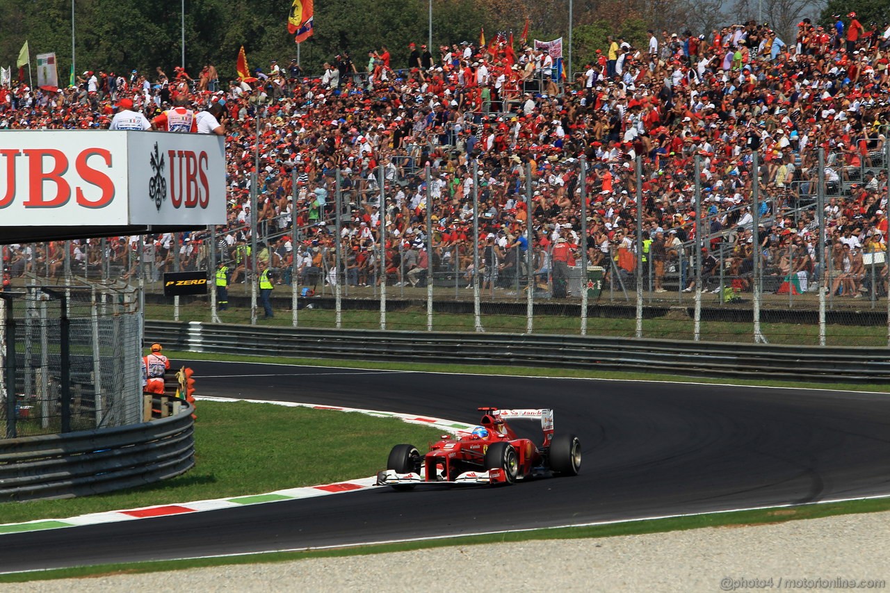 GP ITALIA, 09.09.2012- Gara, Fernando Alonso (ESP) Ferrari F2012 