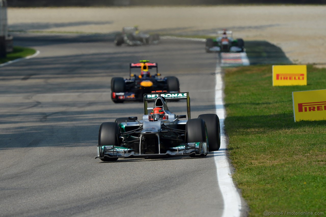 GP ITALIA, 09.09.2012- Gara, Michael Schumacher (GER) Mercedes AMG F1 W03 