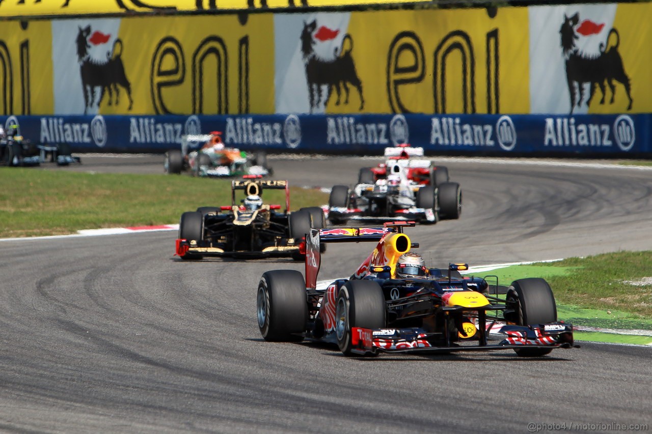 GP ITALIA, 09.09.2012- Gara, Sebastian Vettel (GER) Red Bull Racing RB8 