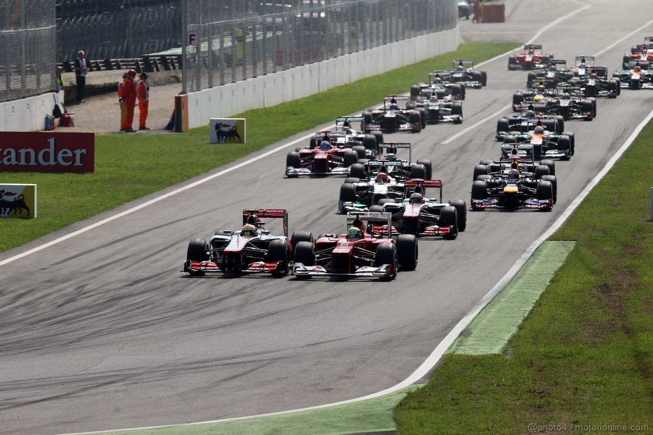 GP ITALIA, 09.09.2012- Gara, Start of the race 