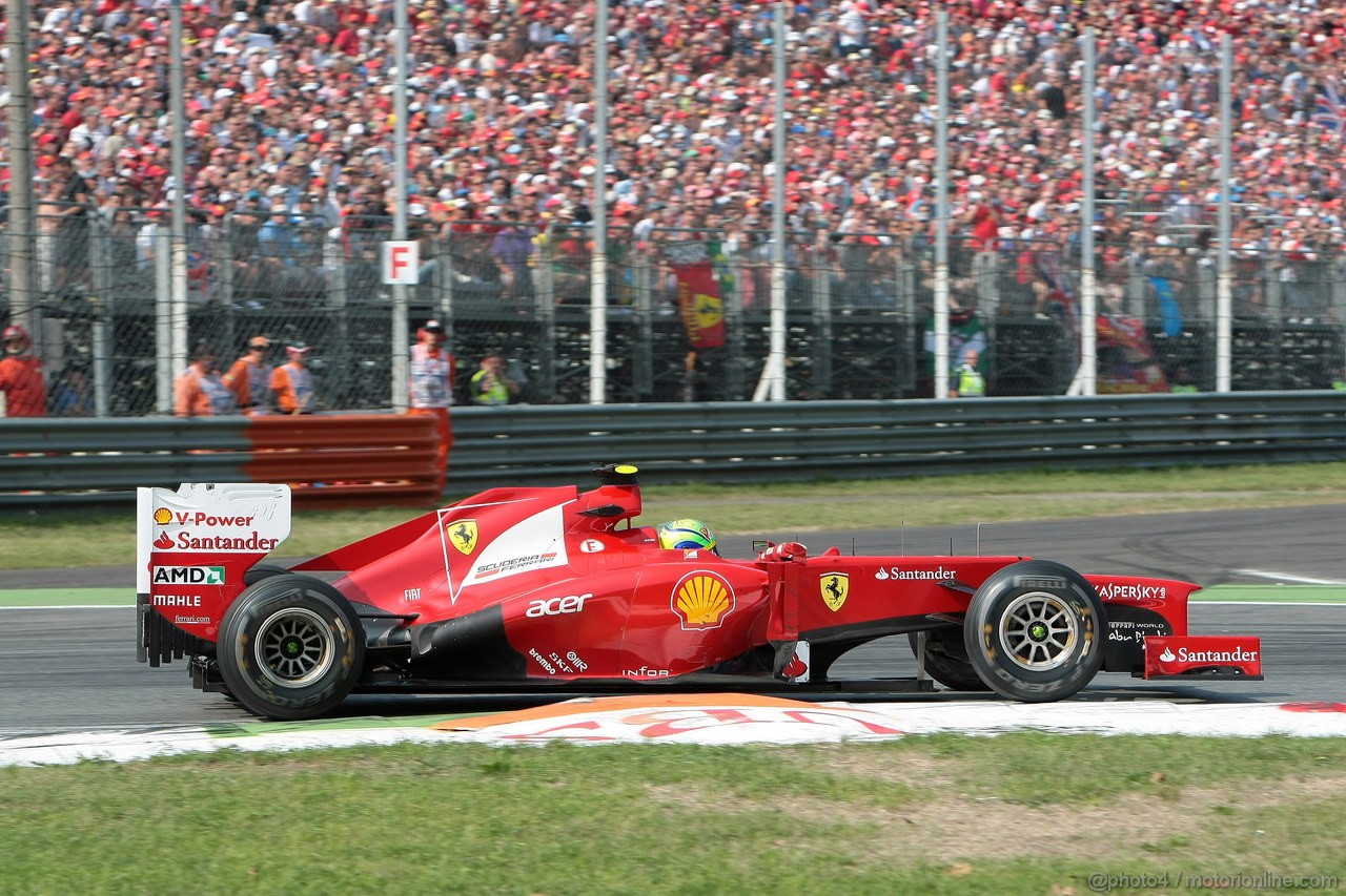 GP ITALIA, 09.09.2012- Gara, Felipe Massa (BRA) Ferrari F2012 