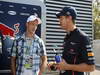 GP ITALIA, 09.09.2012- Mikko Hirvonen (FIN) Rally driver e Sebastian Vettel (GER) Red Bull Racing RB8